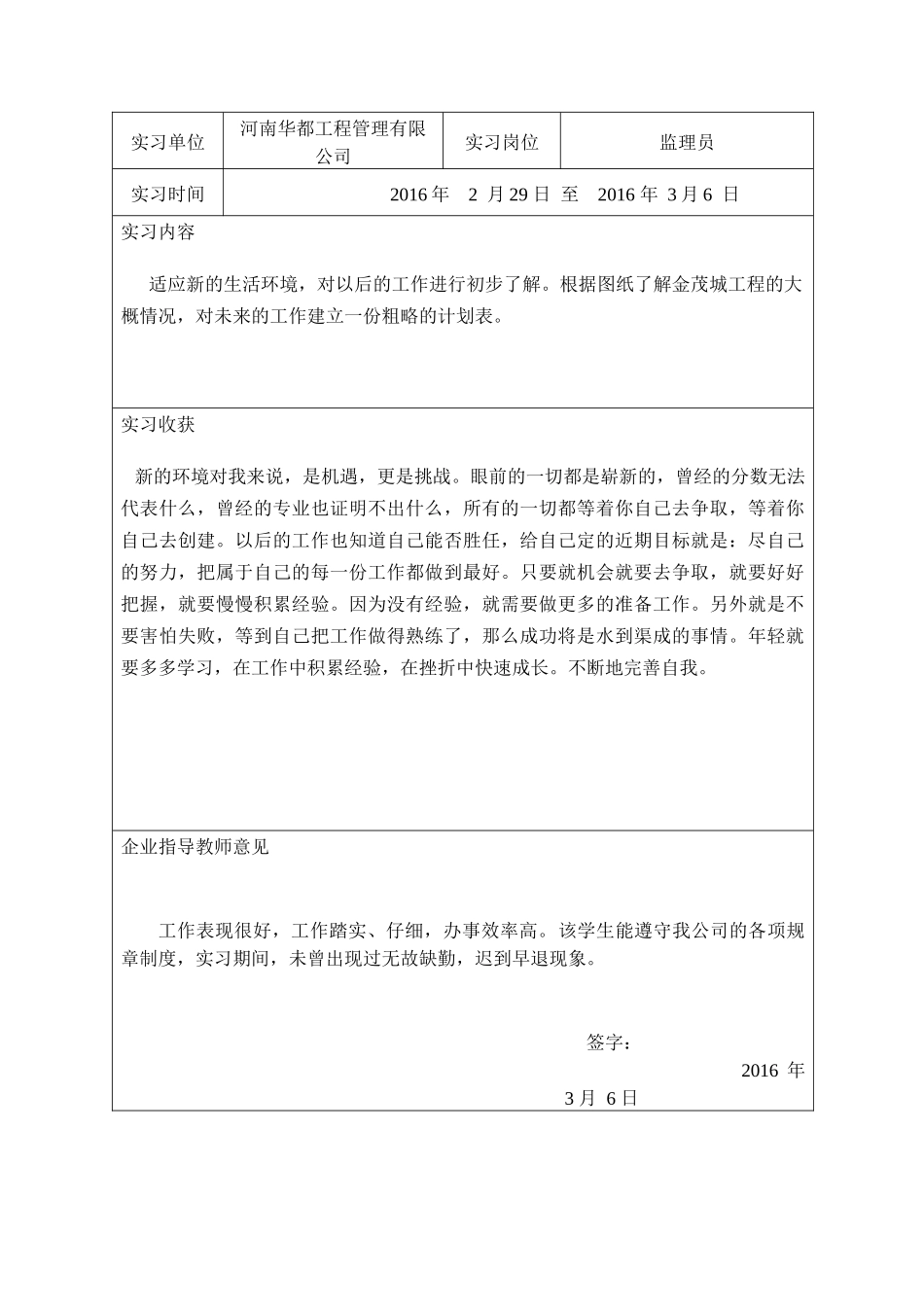 土建监理员实习周记_第2页