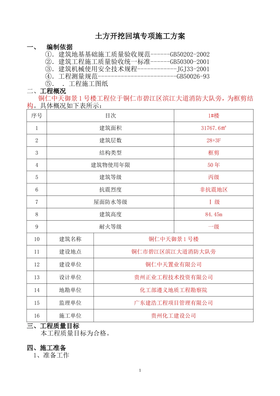 土方开挖回填专项施工方案_第1页