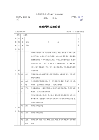 土地利用现状分类-GB21010-2007