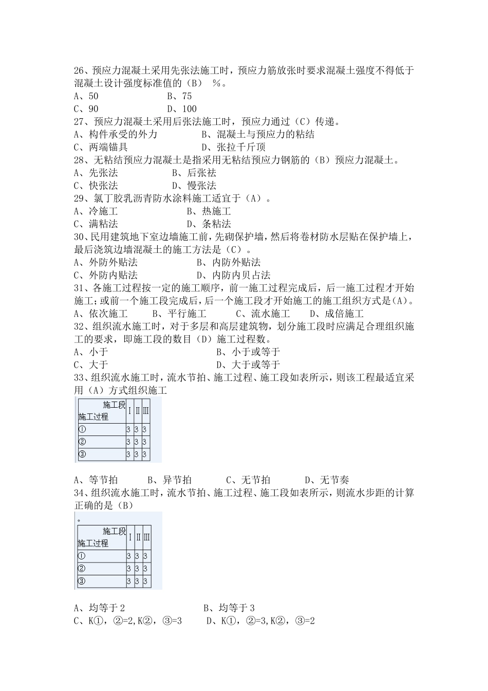 土建施工员D卷模块二_第3页