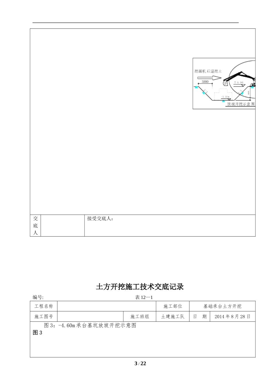 土方开挖施工技术交底记录_第3页