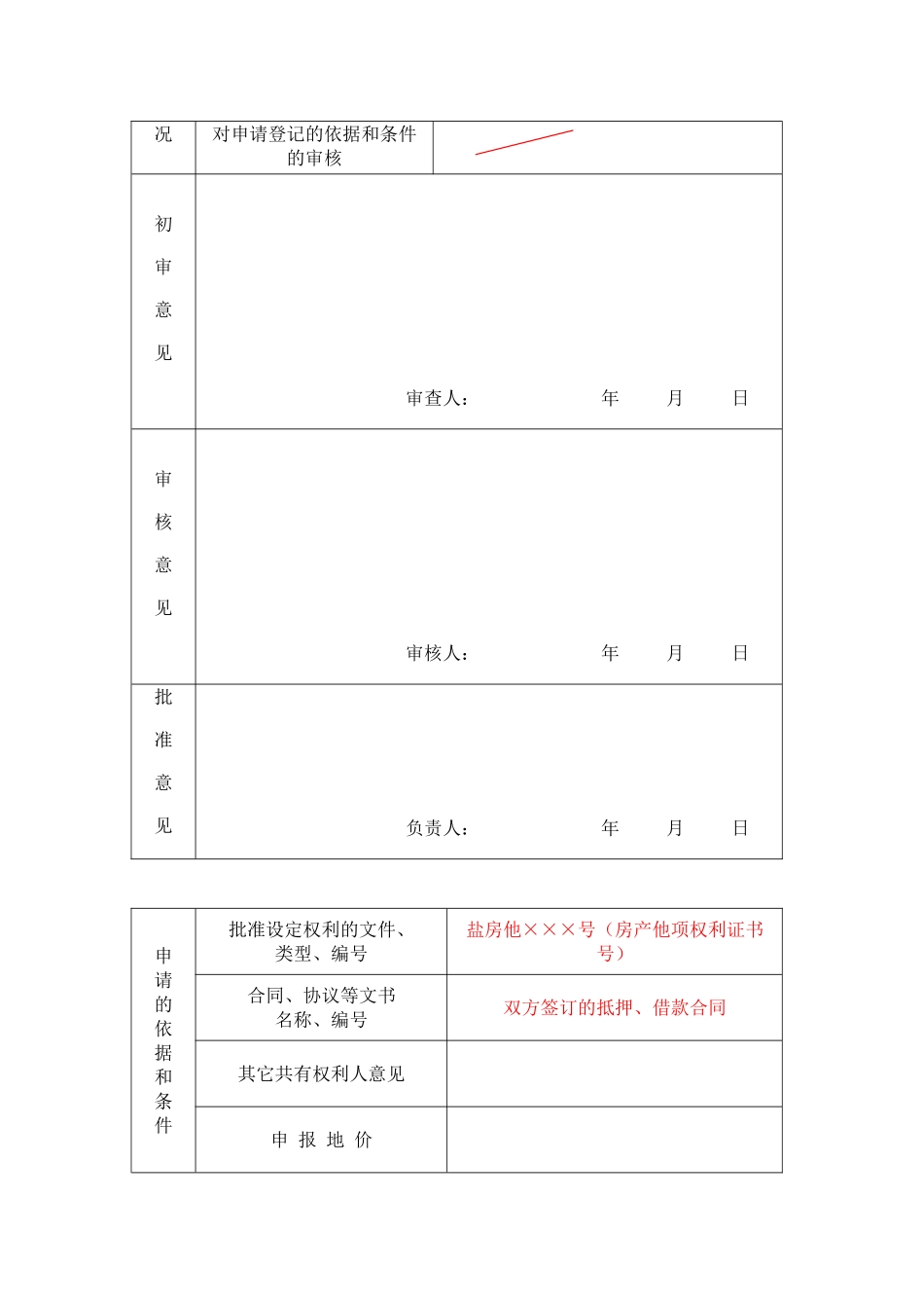 土地他项权利登记-申请书-审批表_第3页