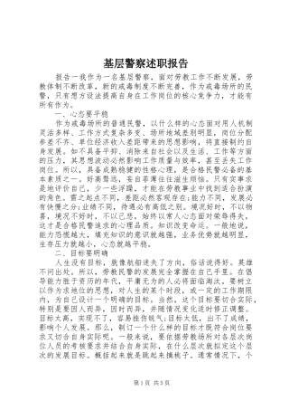 2024年基层警察述职报告