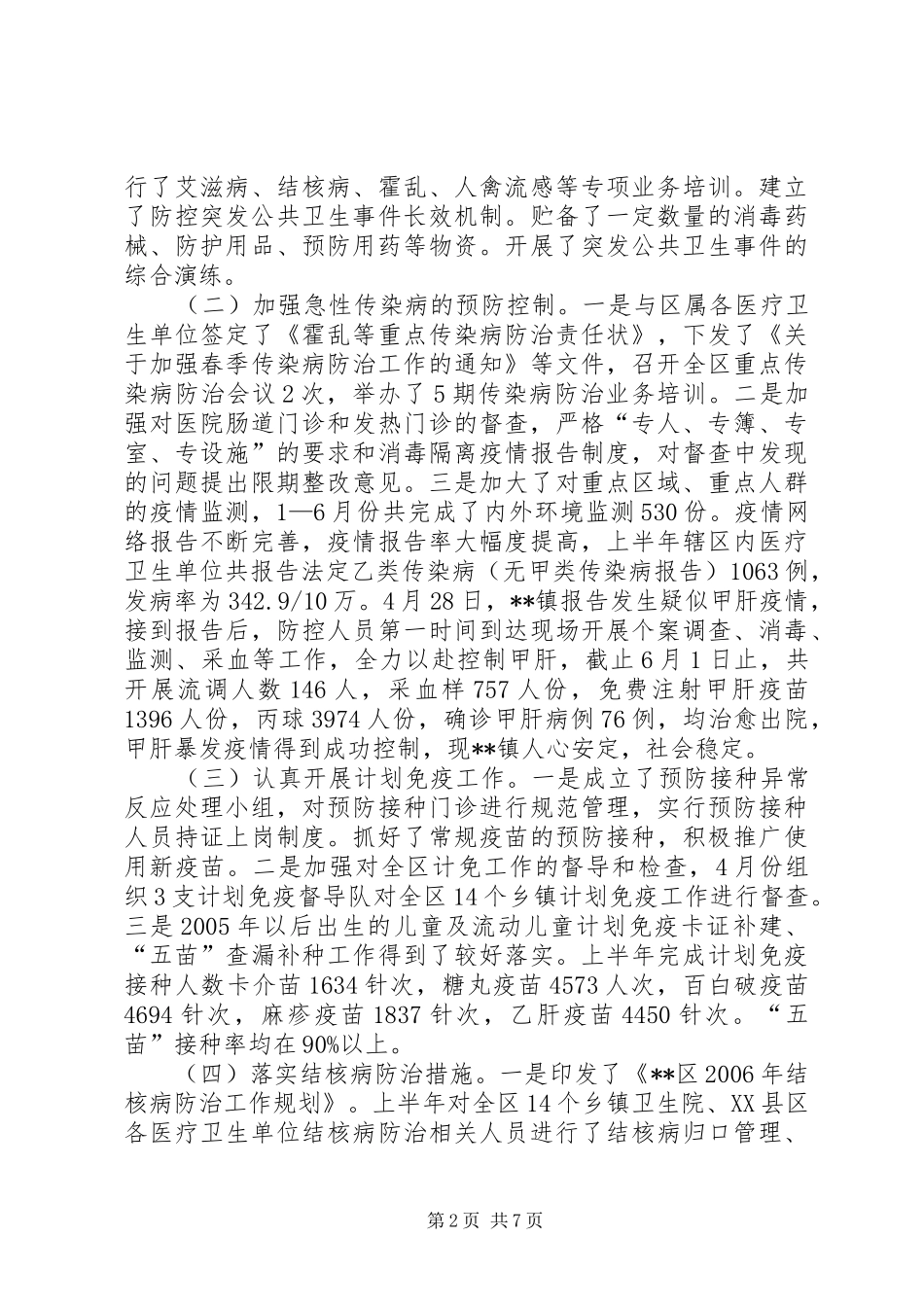 2024年区卫生局反腐纠风工作半年总结_第2页