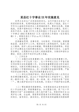 2024年某县红十字事业实施意见