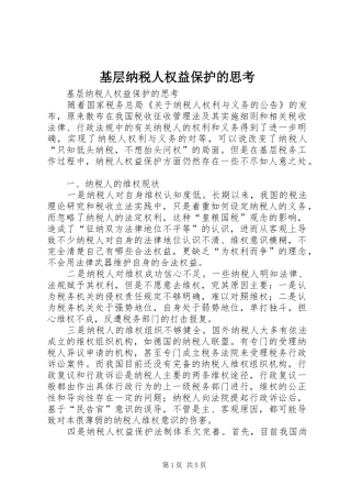 2024年基层纳税人权益保护的思考