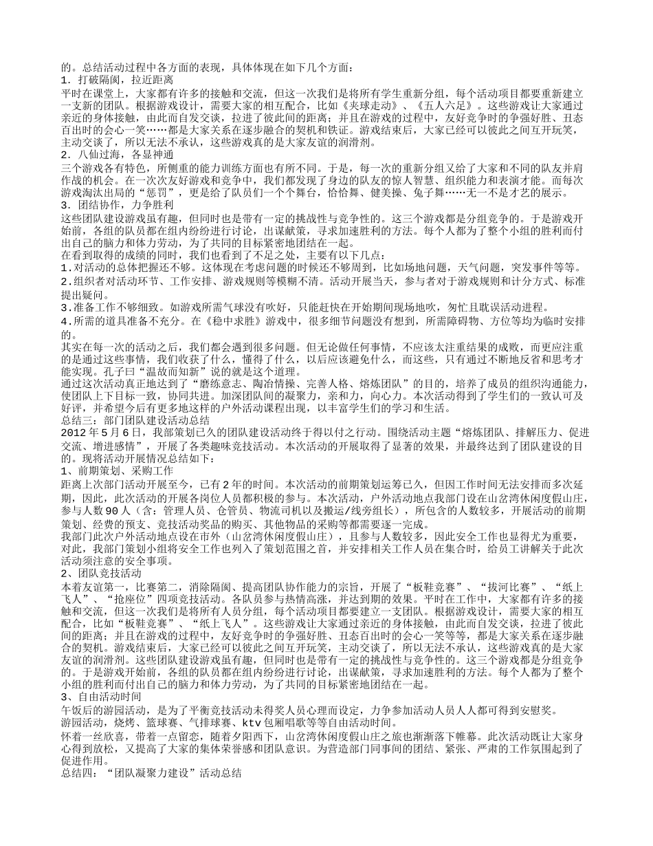 团队建设活动总结_第2页