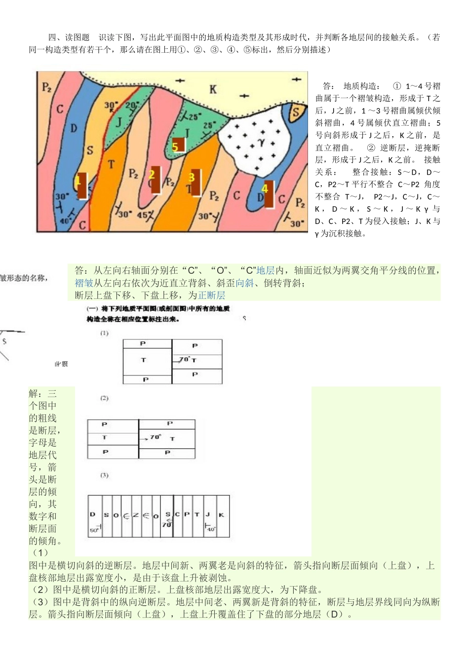 土木工程地质地质图题库(网上整理)_第1页
