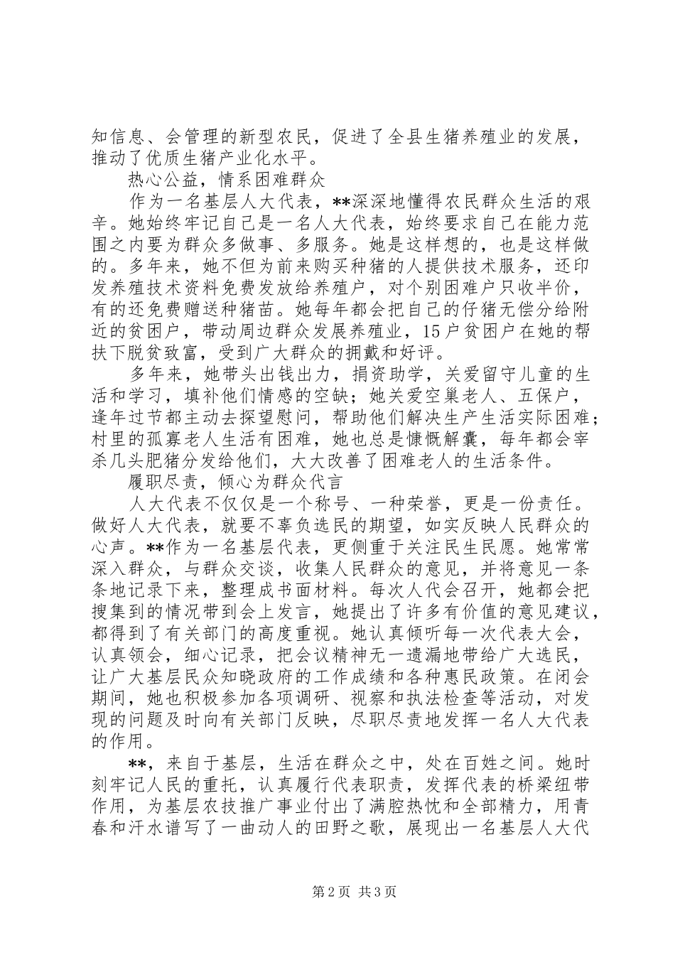 2024年基层人大代表先进事迹_第2页