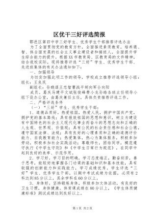 2024年区优干三好评选简报