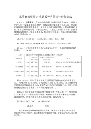 土壤有机质测定-重铬酸钾容量法