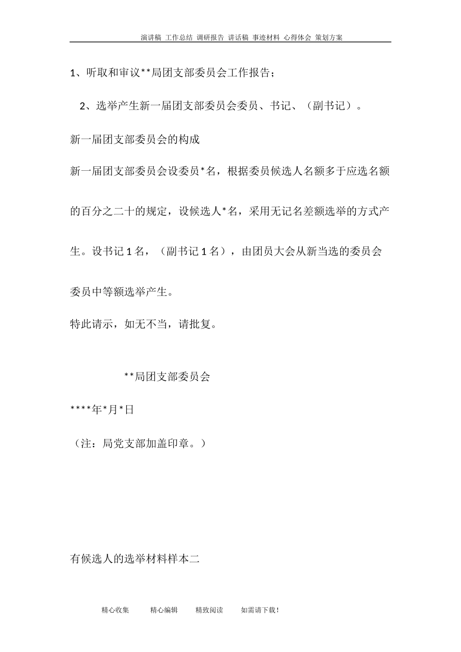 团员大会选举规范(样本)_第3页