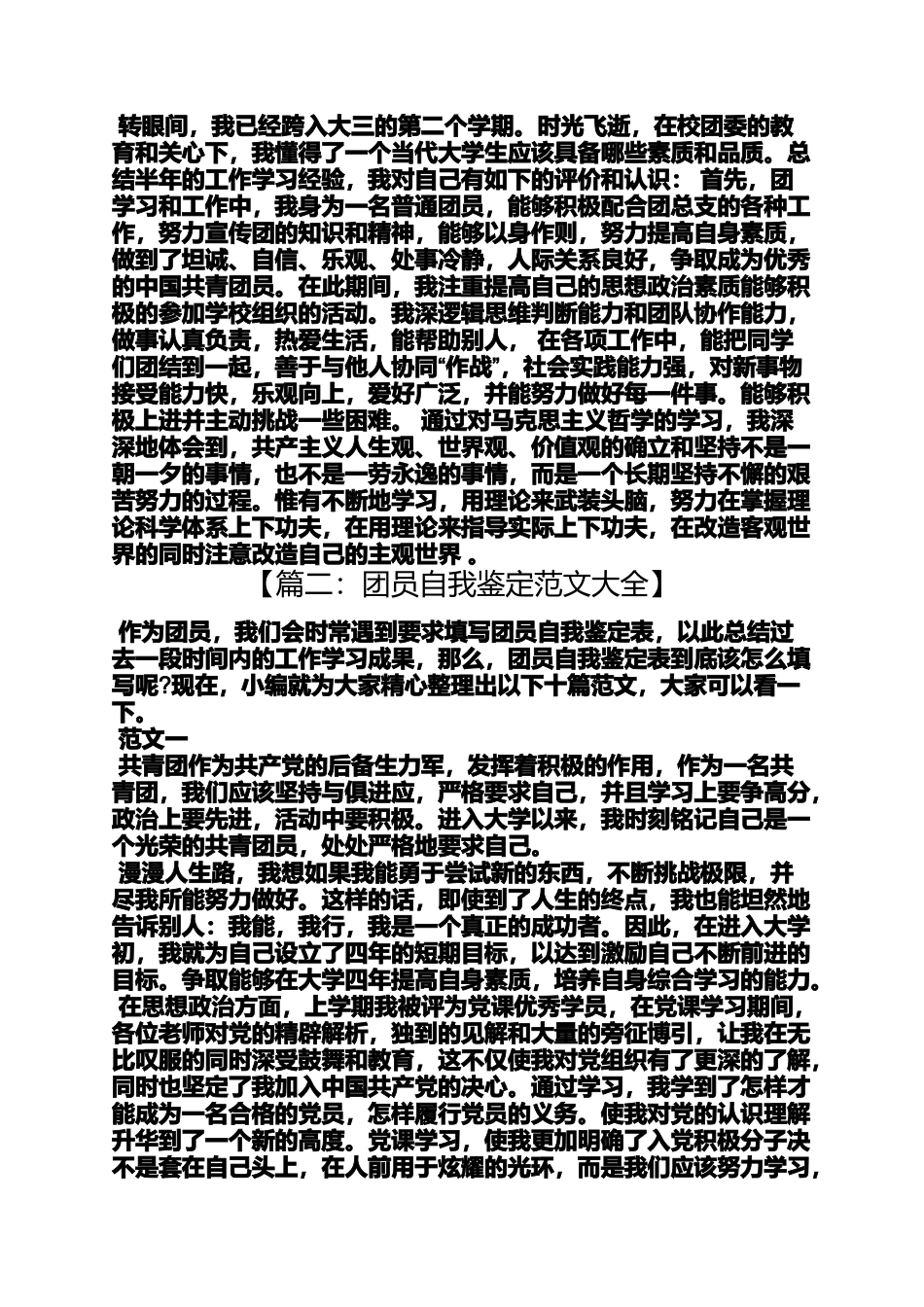 团员自我评价_第2页