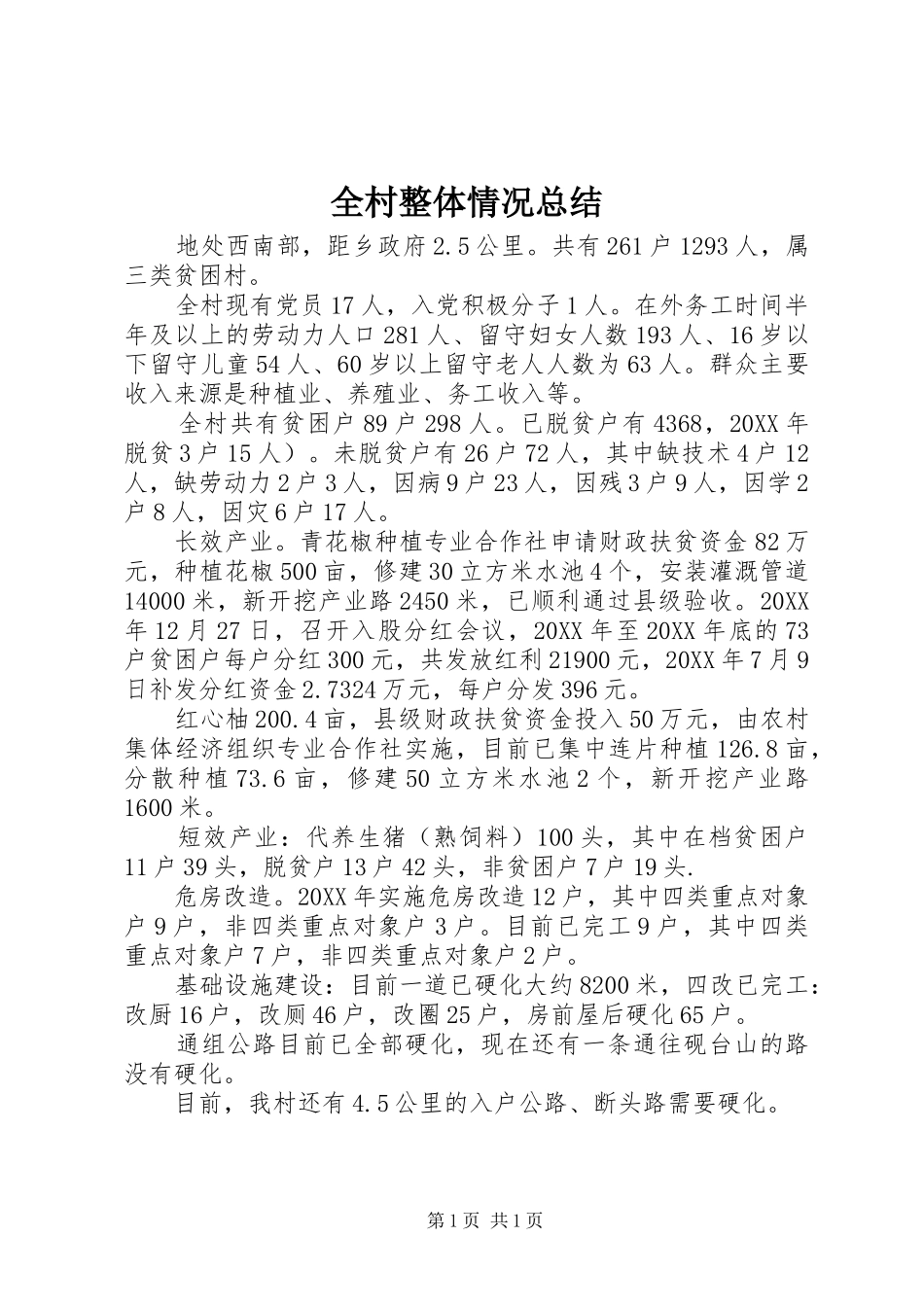 2024年全村整体情况总结_第1页
