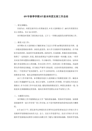 团支部工作总结