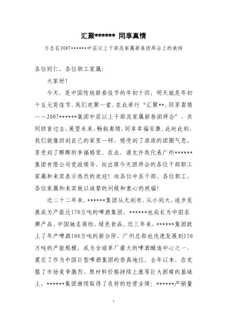 团拜会董事长讲话