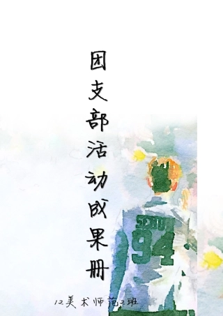 团支部活动成果册