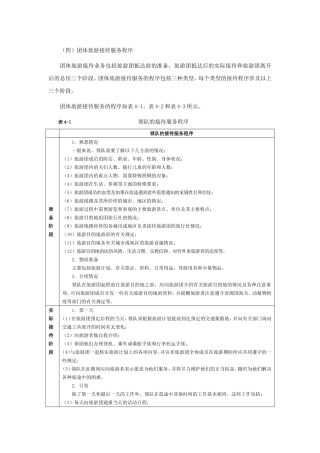 团体旅游接待服务程序及大型和特种慝中接待管理