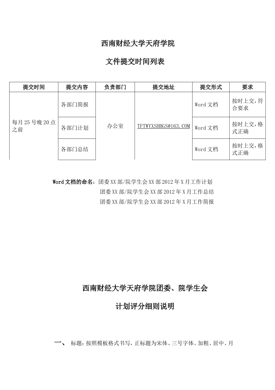 团委、院学生会文字资料考评细则doc_第1页