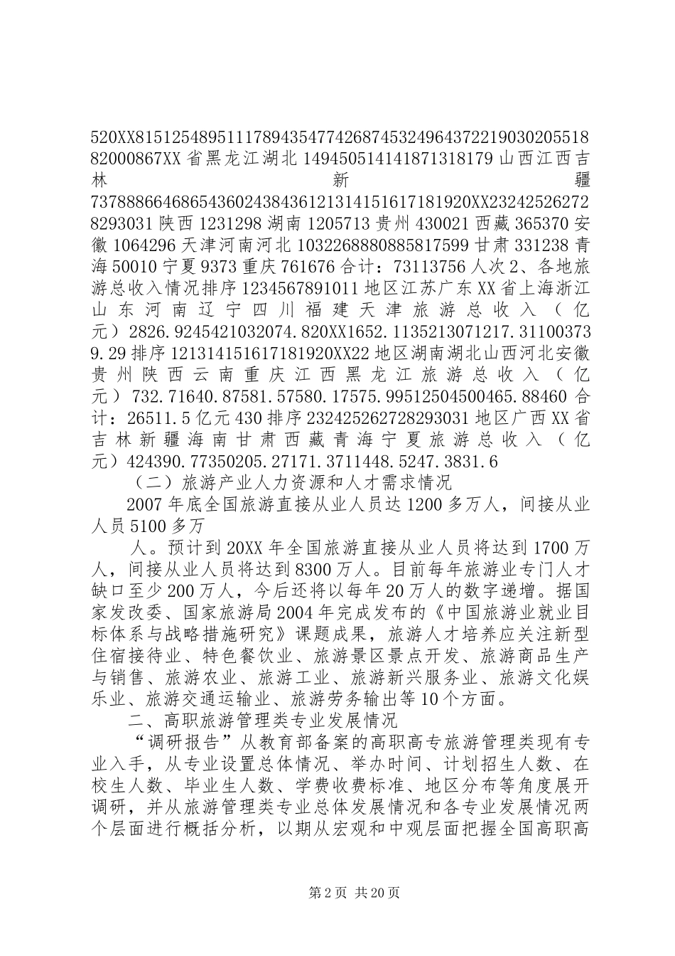 2024年全国高职高专旅游管理类专业发展调研报告_第2页