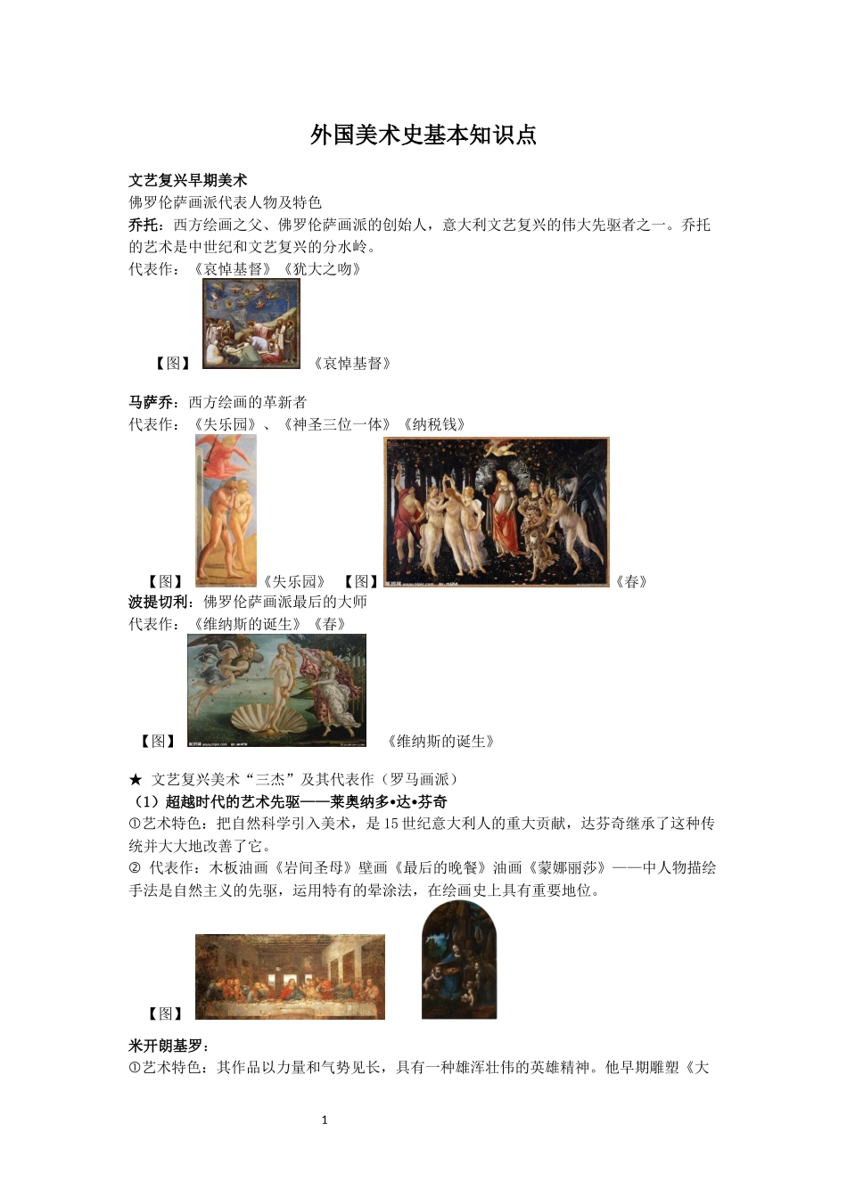 外国美术史复习资料整理_第1页