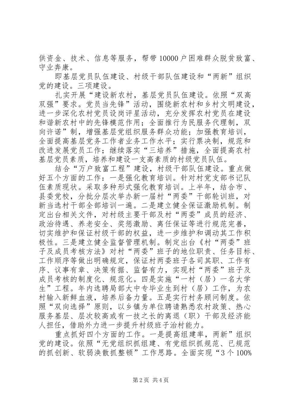 2024年基层组织工作思路与打算_第2页