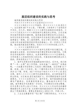 2024年基层组织建设的实践与思考