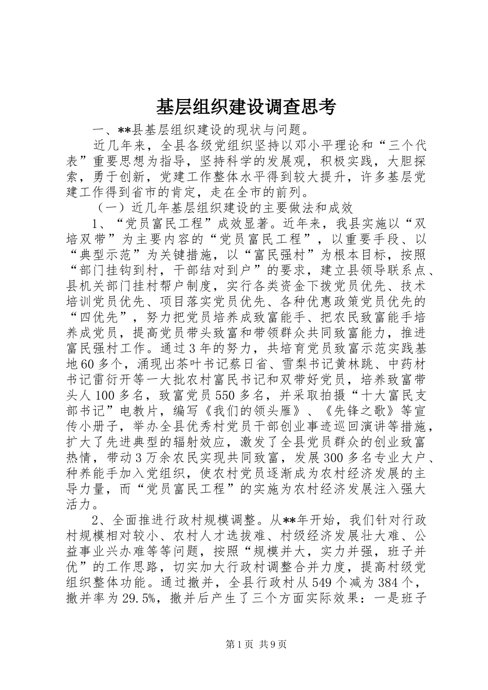 2024年基层组织建设调查思考_第1页
