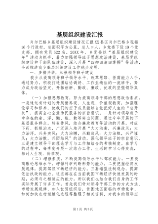2024年基层组织建设汇报