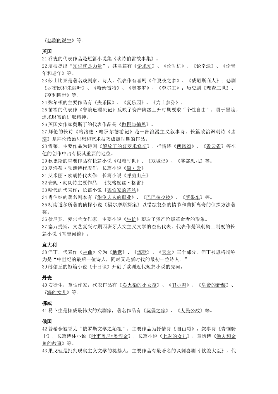 外国文学常识试题_第2页