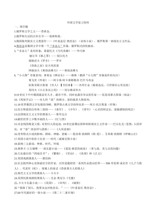 外国文学复习资料