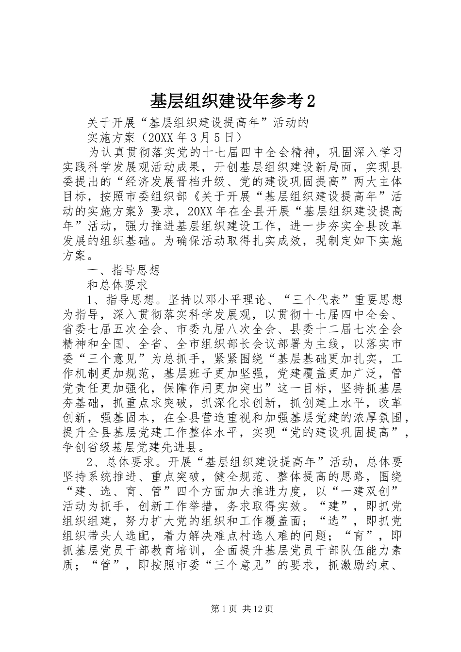 2024年基层组织建设年参考_第1页