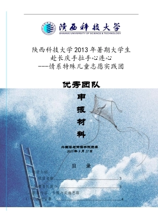 外传-优秀团队申报材料