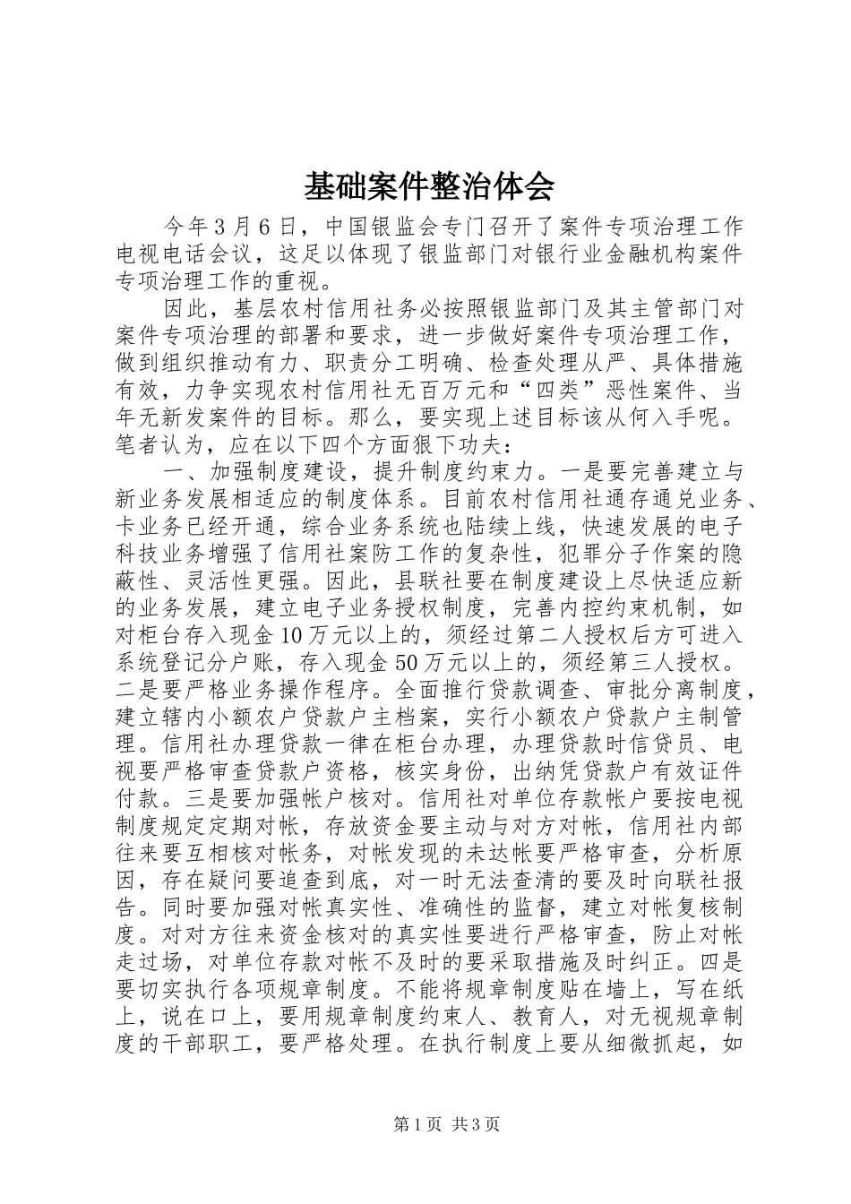 2024年基础案件整治体会_第1页