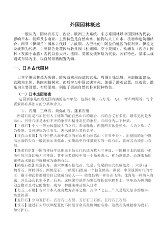 外国古典园林概述