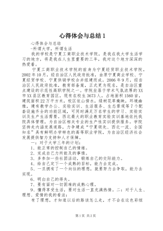 2024年心得体会与总结