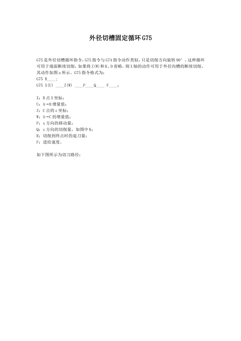 外径切槽固定循环G75及实图编程实例_第1页
