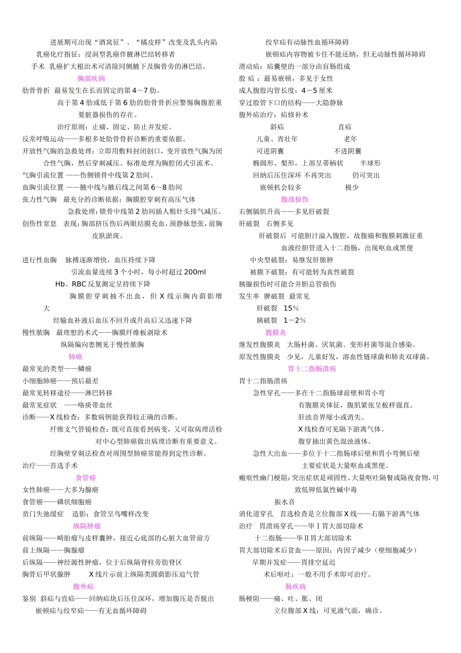 外科笔记总结-考试利器经典法则_第2页