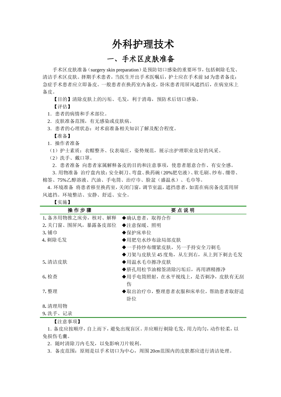 外科护理技术操作规程_第1页