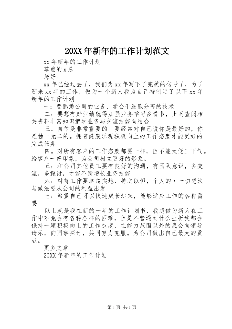 2024年新年的工作计划范文_第1页