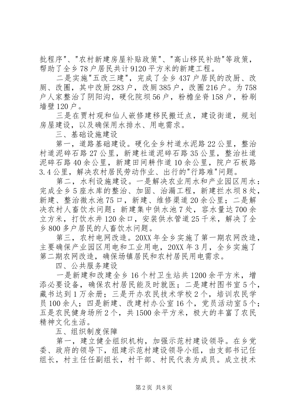 2024年新农村示范片建设自查报告_第2页