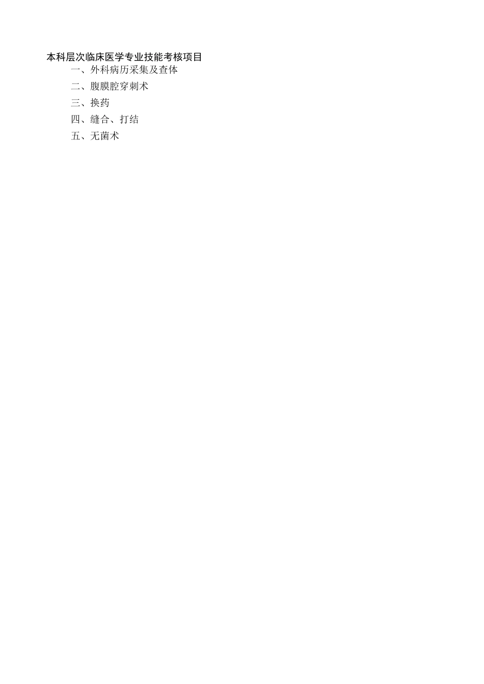 外科技能考核指标_第1页