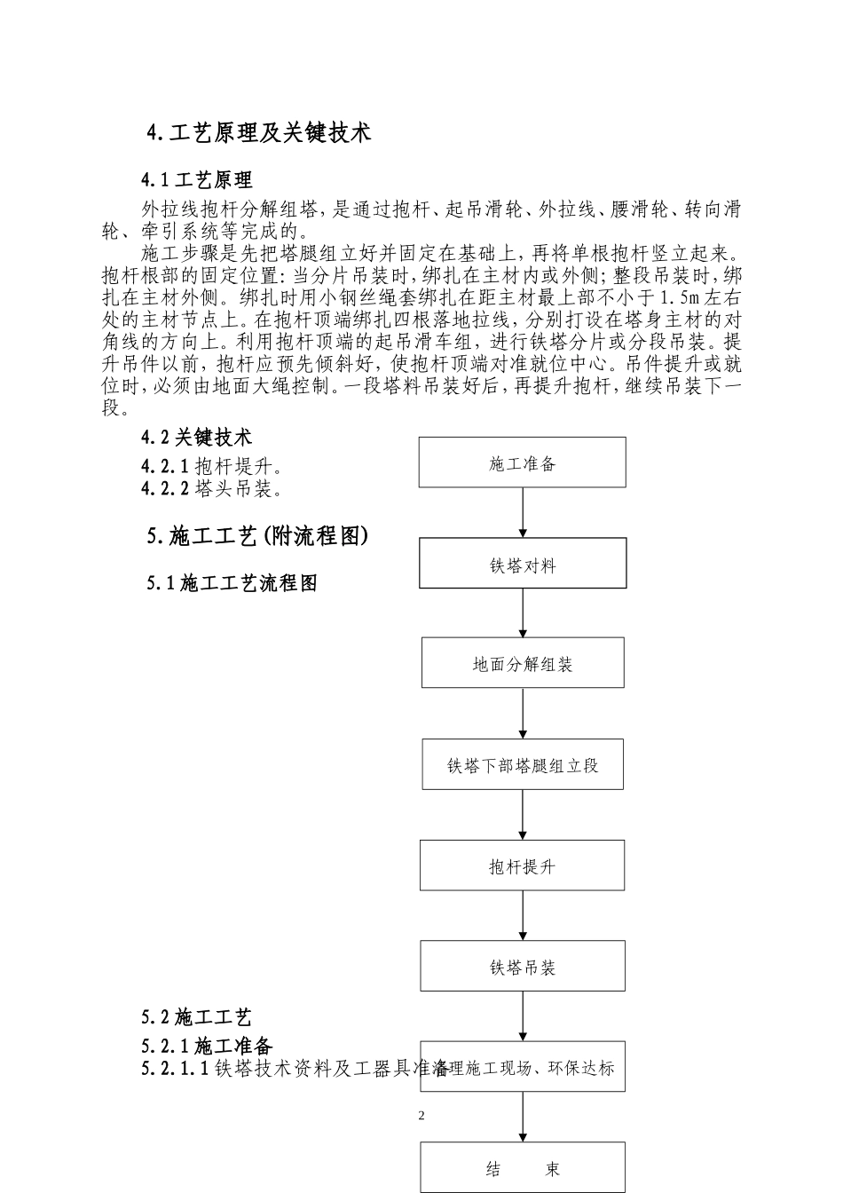 外拉线抱杆组立铁塔工法_第2页