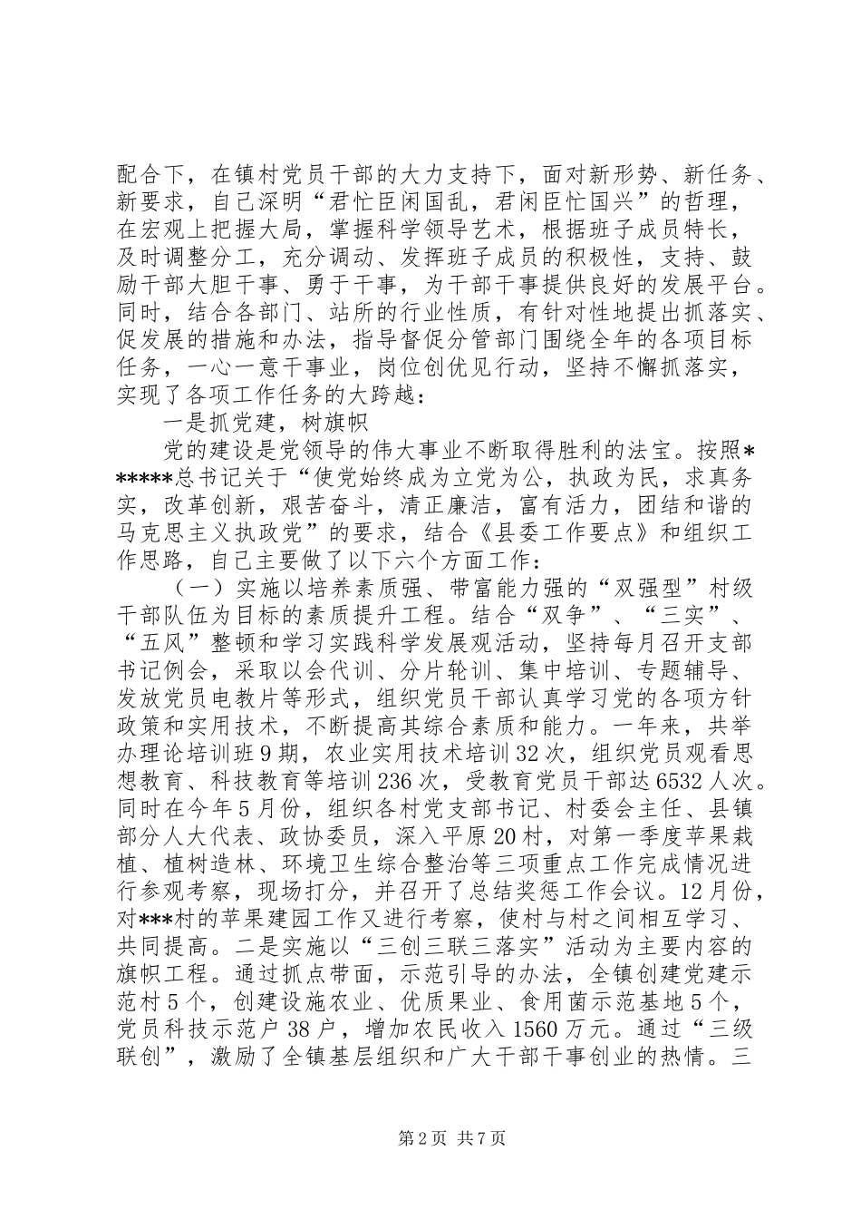 2024年月领导干部述职述廉述效报告范文_第2页