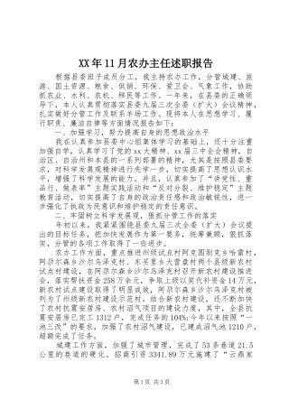 2024年月农办主任述职报告