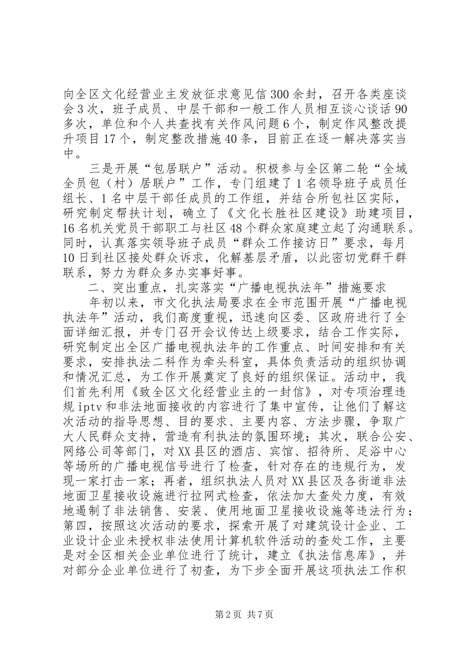 2024年全区文化执法半年工作总结_第2页