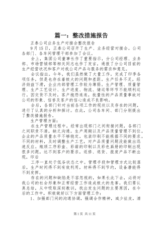 2024年整改措施报告