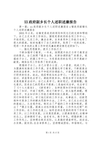 2024年政府副乡长个人述职述廉报告