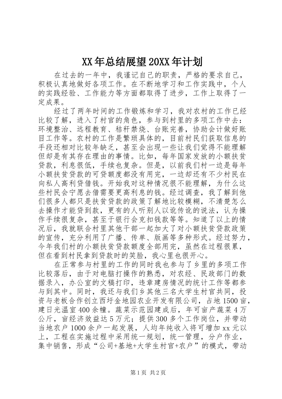 2024年总结展望计划_第1页