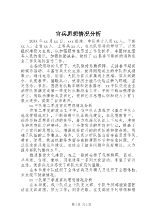 2024年官兵思想情况分析
